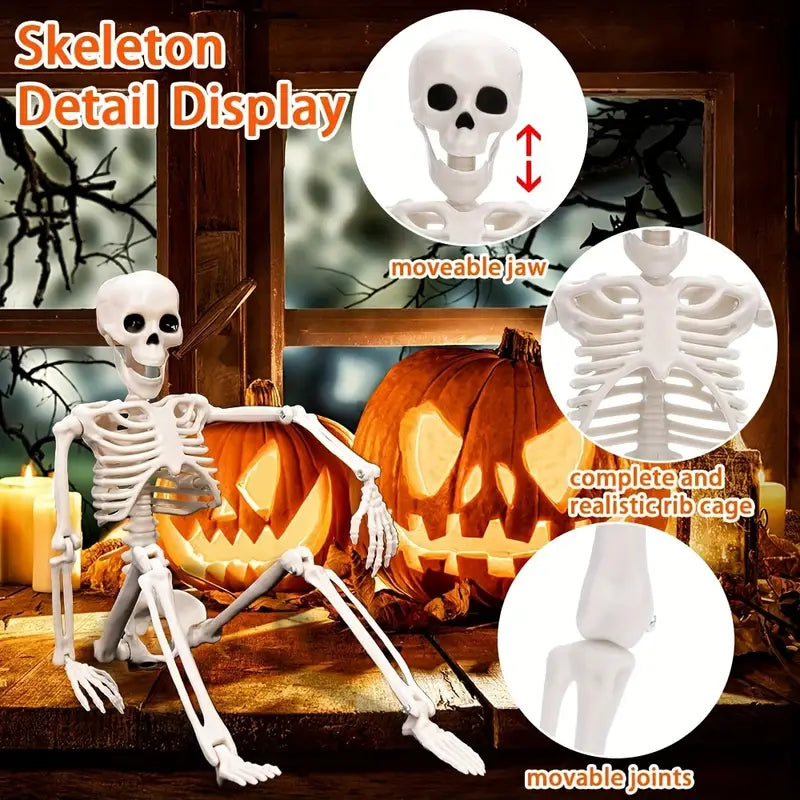 Set 3pcs 40.64cm Posable Halloween Skeleton Decorations Haunted Houses, Graveyards, and Indoor Outdoor