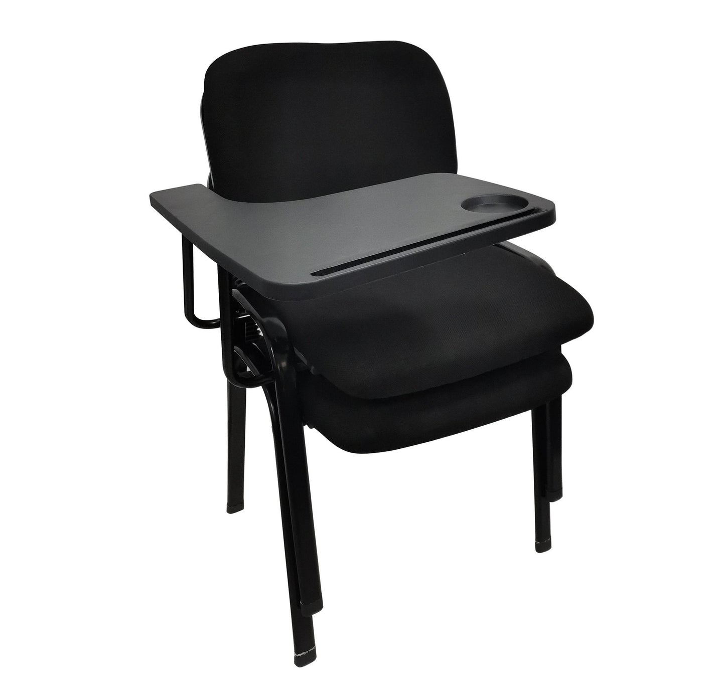 Lecture Chair with Table Top for Classroom Lecture Training Conference (Set of 6-Black)
