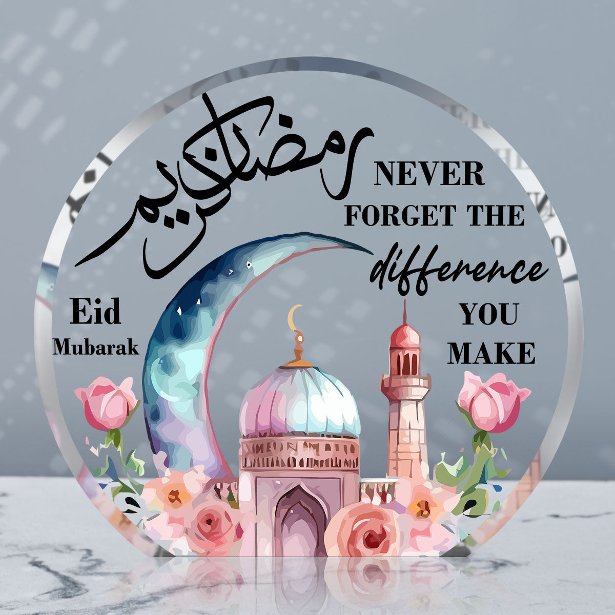 Eid Celebration Acrylic Decor Star & Moon Design