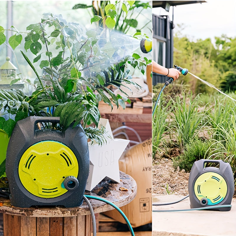 Garden Hose Reel Trolley with Hose