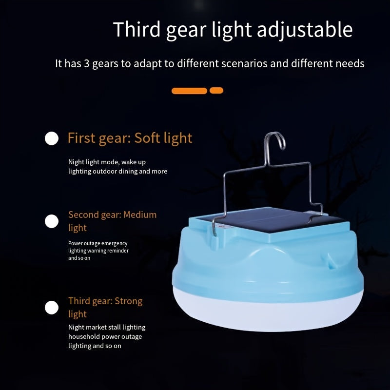 Adjustable LED Solar Bulb with Built-in Battery (3-Gear)