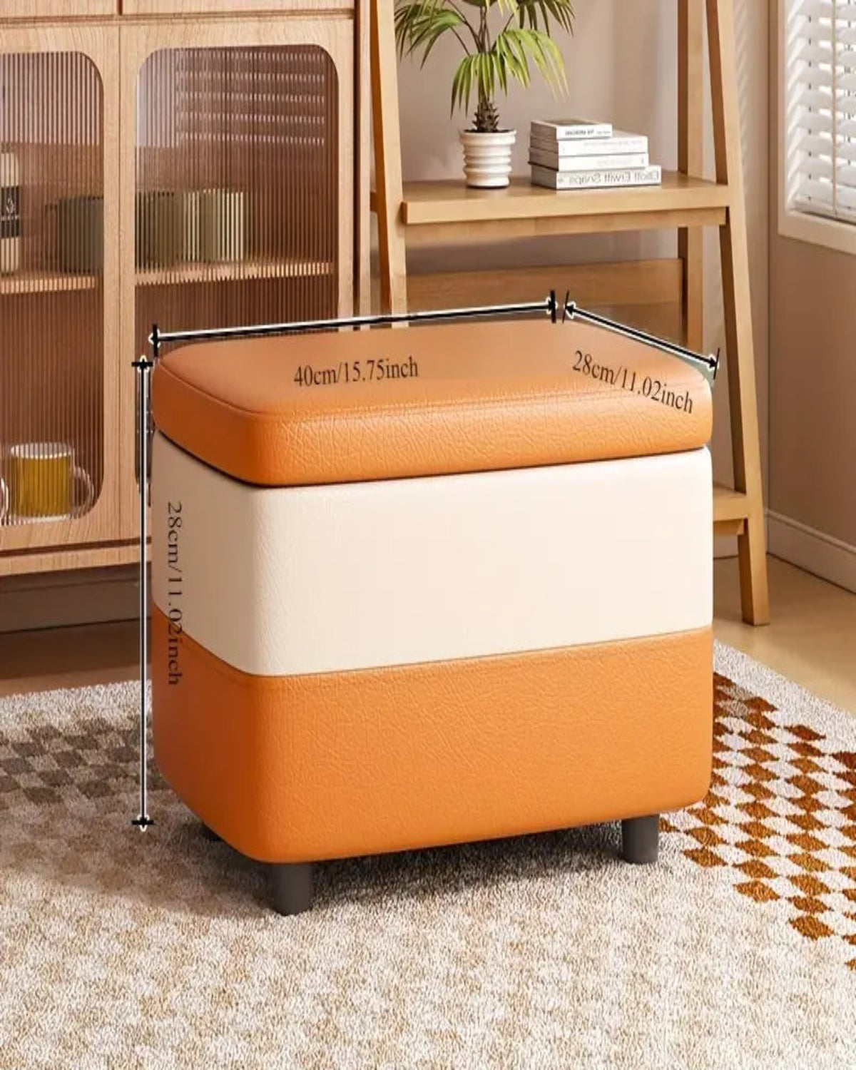 Classic Storage Bench - Orange White