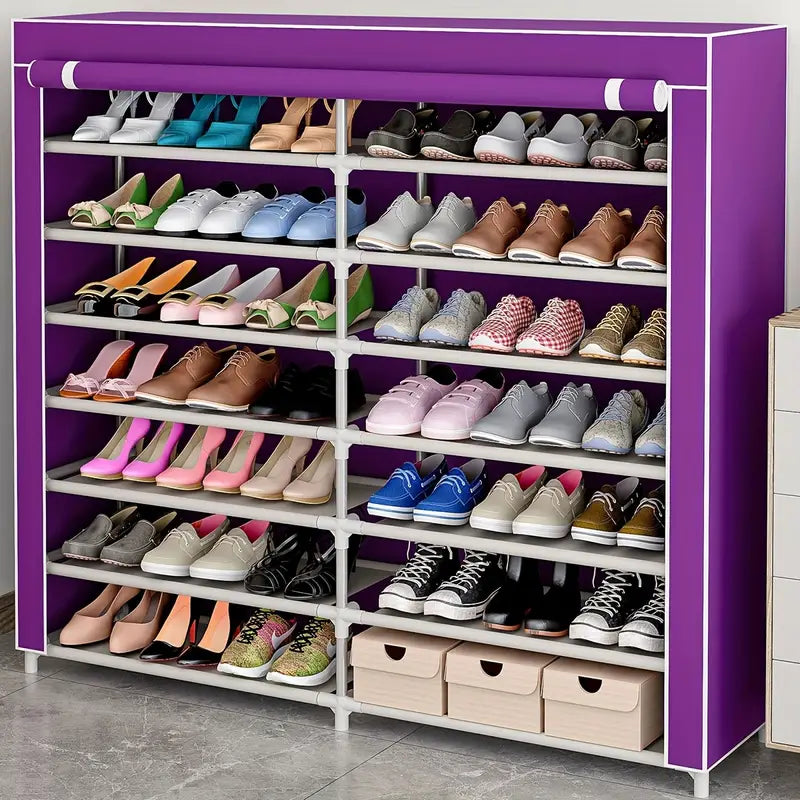 Safeguard your shoes with this dust-proof cabinet, keeping them clean and organized