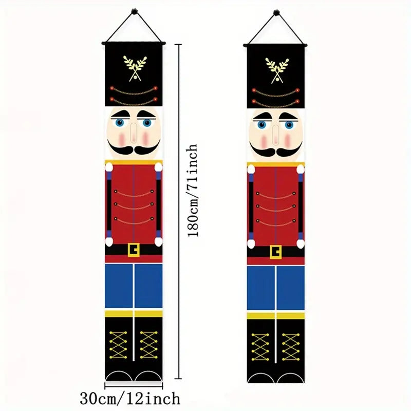 1 Pair Christmas Nutcracker Banner Decorations