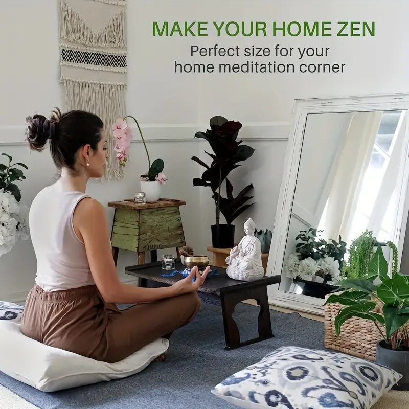 Meditation Table - Japanese Minimalist Altar Chabudai Coffee & Tea Low Floor Table