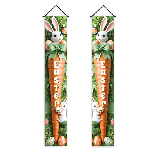 Easter Rabbit Door Banner Set for Entryway Decor