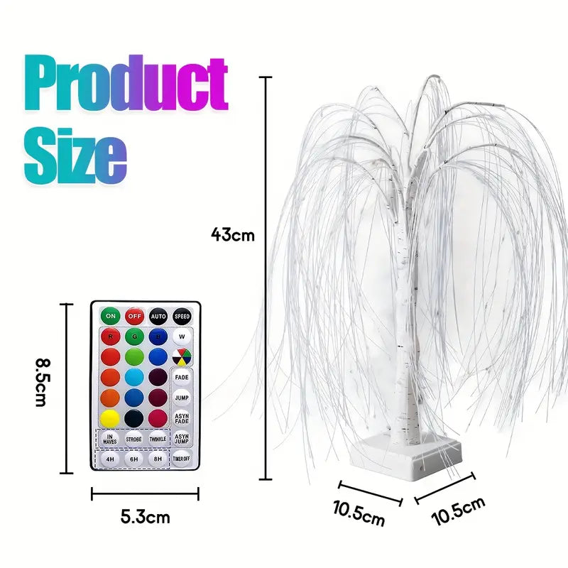 Christmas Radiance: LED Colorful Willow Tree Lights