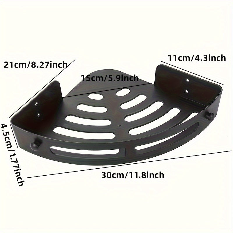 2pcs No-Drill Adhesive Corner Shower Caddy