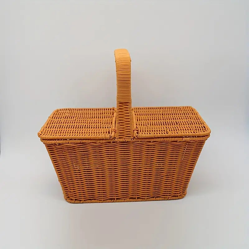 Handcrafted Rattan Picnic Basket for Outdoor Enthusiasts