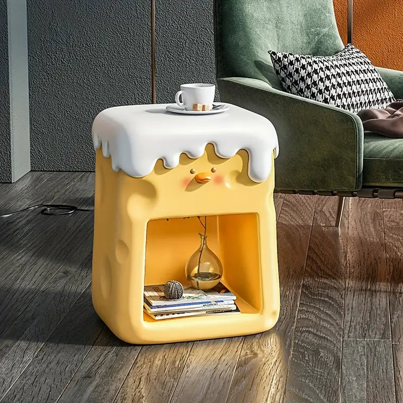 Chic Cheese Duck Bedside Table - Yellow