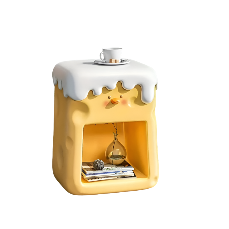 Chic Cheese Duck Bedside Table - Yellow