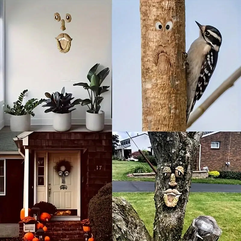 3Pcs Tree Faces - Tree Hugger Statues