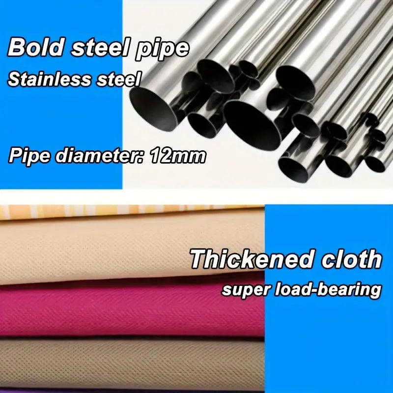 3-Column Floor Standing Cloth Wardrobe | Large Capacity Storage Organizer(Burgundy)