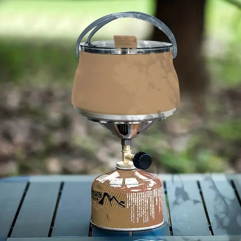 Portable Silicone Folding Water Bottle - Khaki