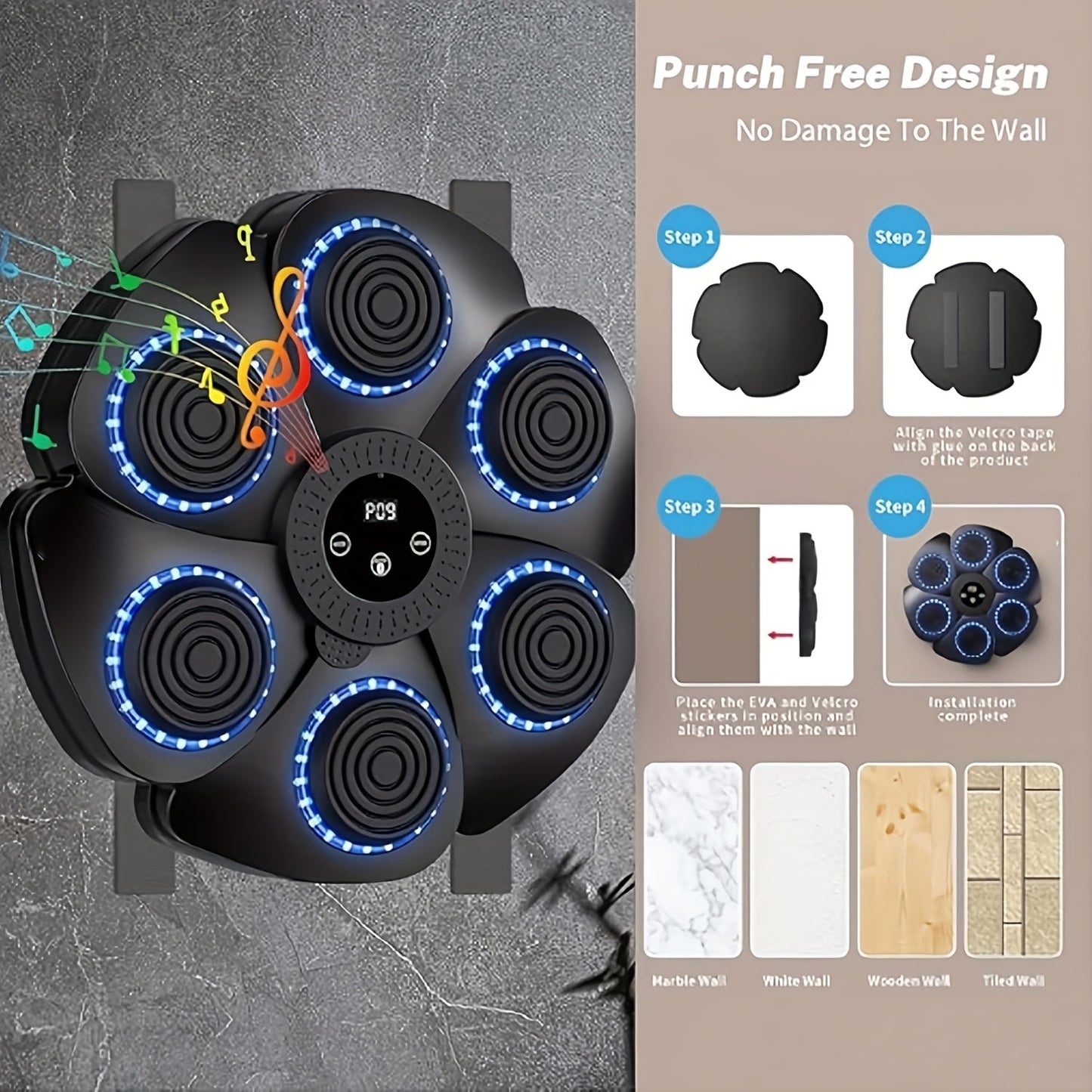Musical Wall Boxing Target Training Machine