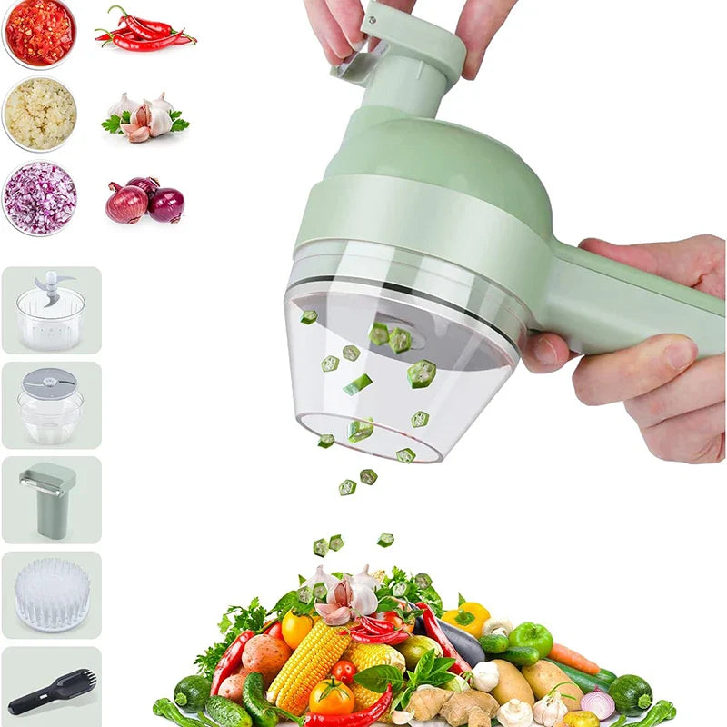 5-in-1 Electric Vegetable Cutter Set – Rechargeable