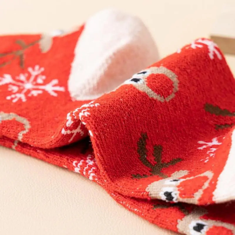 Christmas Santa Reindeer Wool Socks Set (5 Pcs)