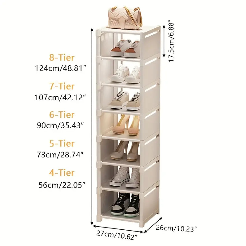 Step up your shoe storage with this space-saving tall rack