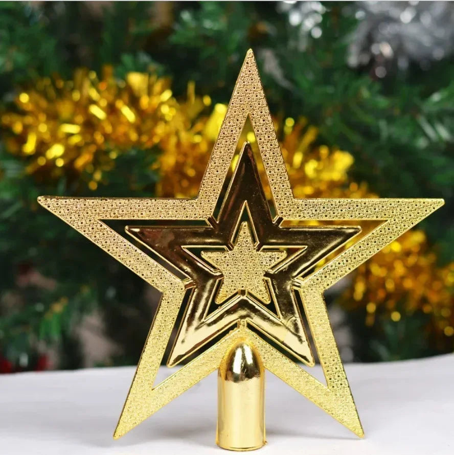 50PCS Christmas Tree Plating Tree Top Star Decoration