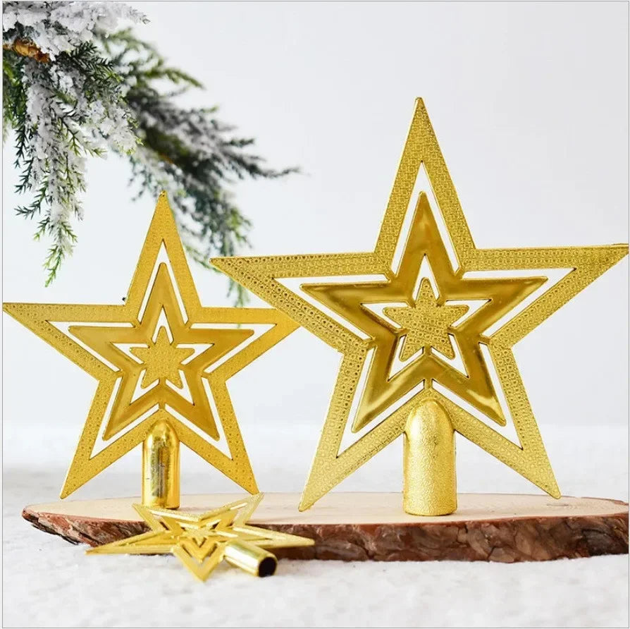 50PCS Christmas Tree Plating Tree Top Star Decoration