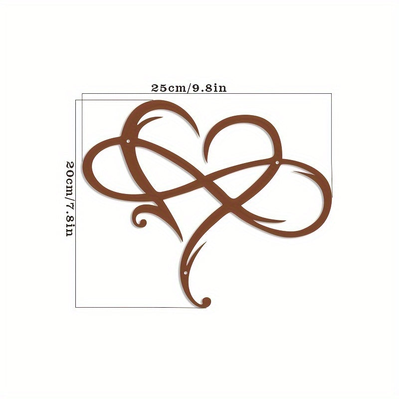 Infinity Heart Metal Wall Art Love Sign Decor