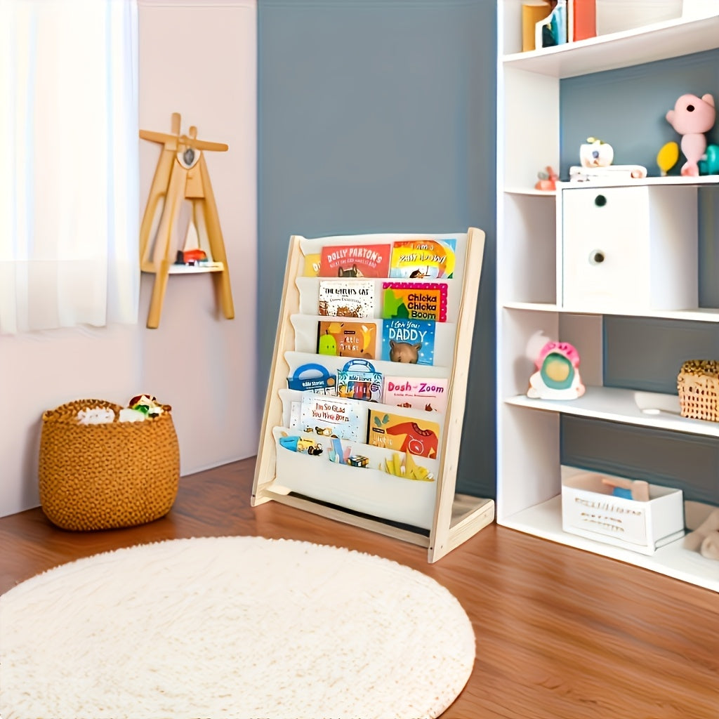 Wooden Bookshelf with Legs with Open Storage