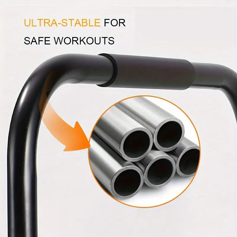 Adjustable Heavy Duty Dip Parallel Bars, Pull-Up Bars - Universal Use (Black)