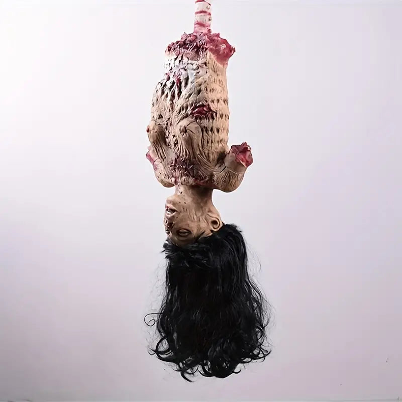 Hanging Doll - with Long Black Hair