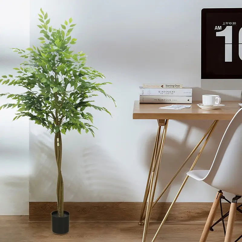 Nearly Natural 160.02cm Artificial Ficus Palm Tree in Pot