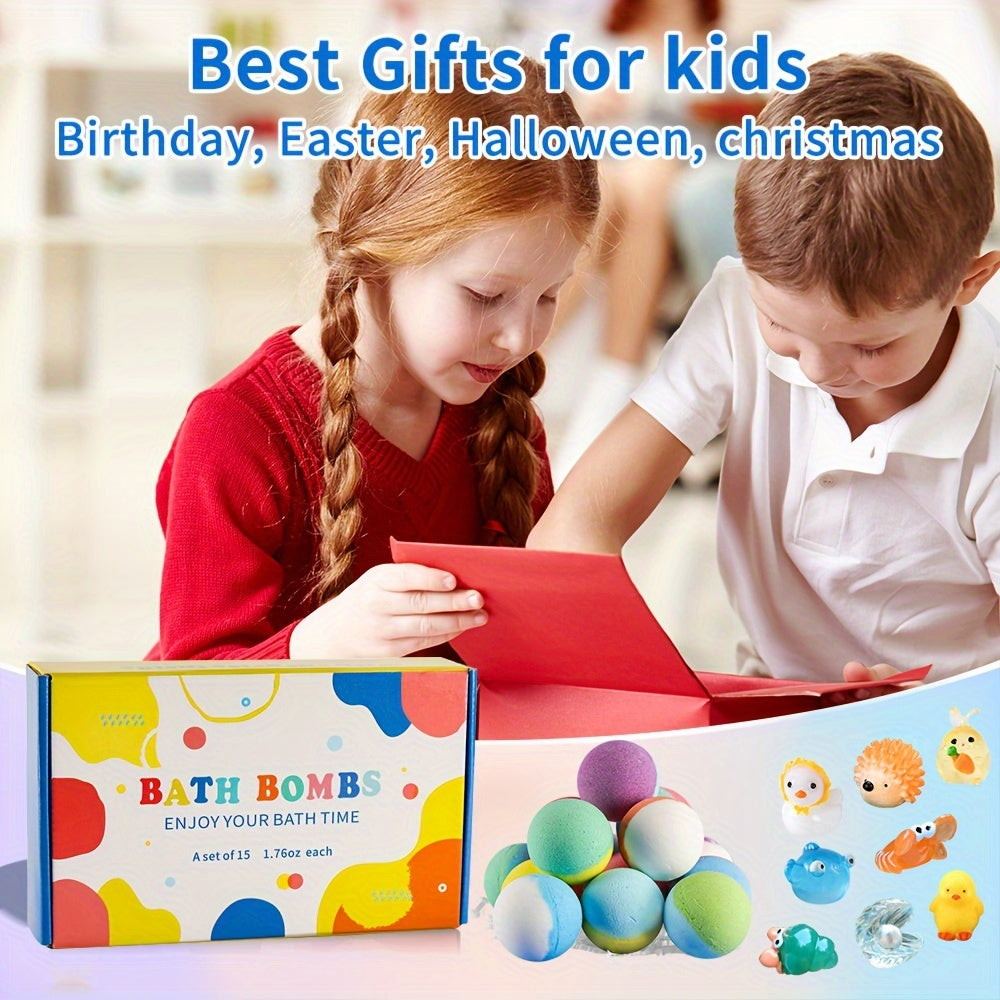 Surprise Toy Bath Bombs for Kids (15-Pack)