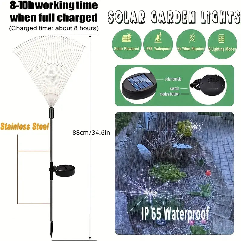 Double the Christmas Sparkle: Solar Firework Lights
