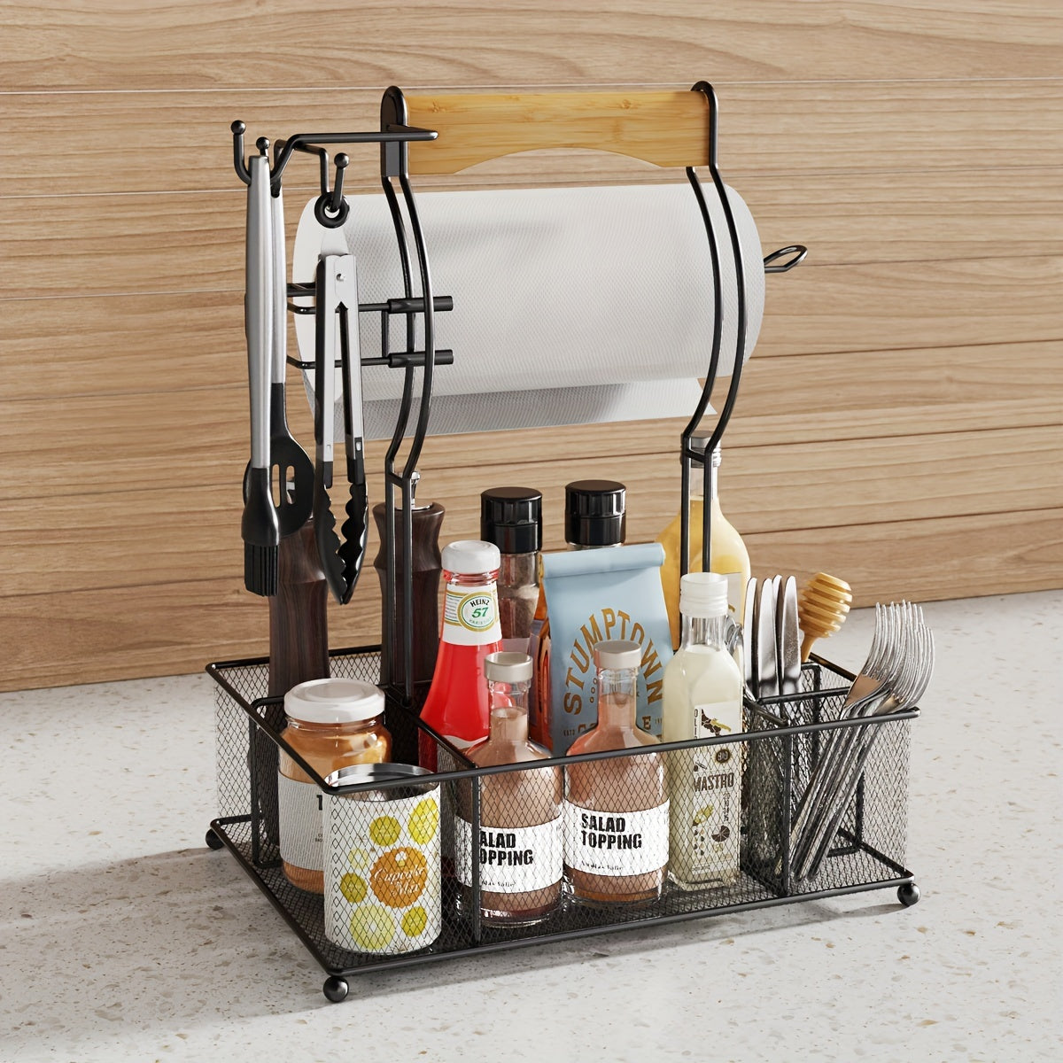 Ultimate Grill Caddy Organizer Condiment Holder