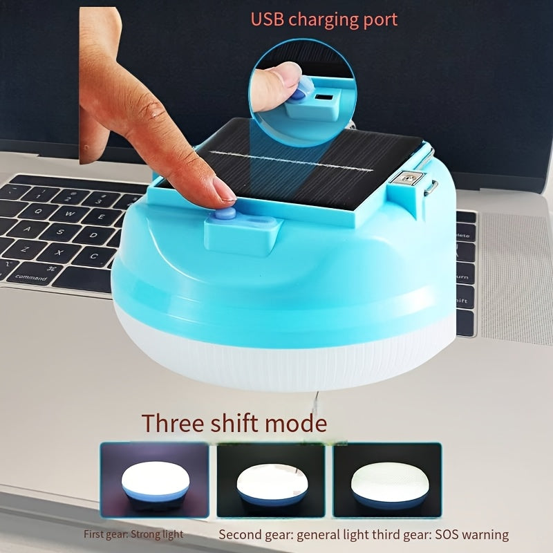 Adjustable LED Solar Bulb with Built-in Battery (3-Gear)