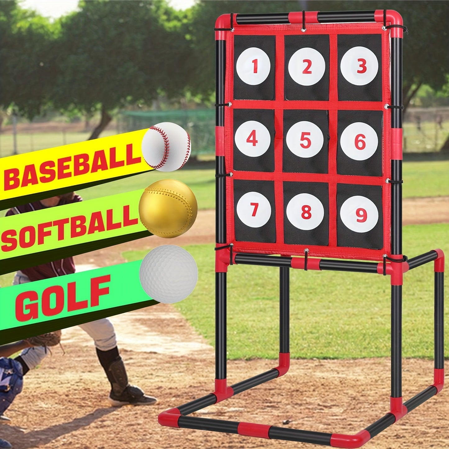 Baseball Strike Zone Target with Pockets
