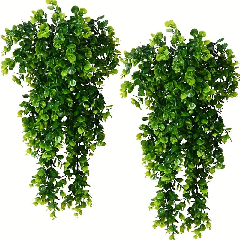Set of 2 Premium UV Resistant Eucalyptus Leaf Arrangements - Lifelike Artificial Flowers