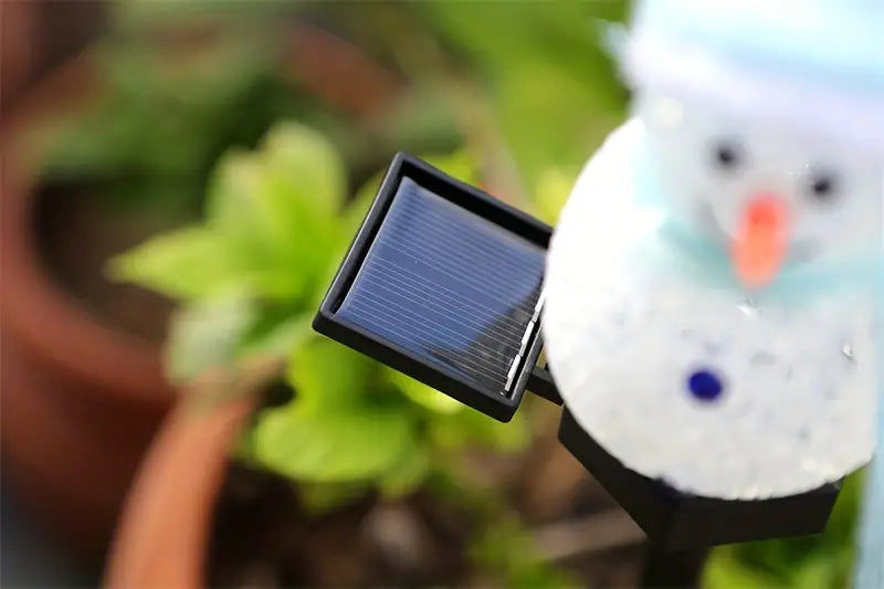 Radiant Solar Snowman Quartet: Festive Ground Plug-in Lights