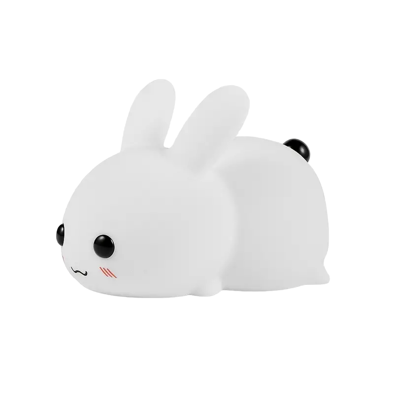 LED Cute Bunny Night Light - Rechargeable Color Changing Lamp for a Glowing Rabbit Experience- Colorful With Remote