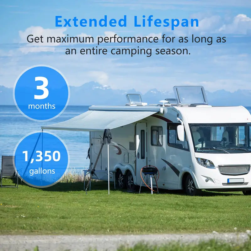 1pc RV Inline Hose Water Filter with Hose Protector