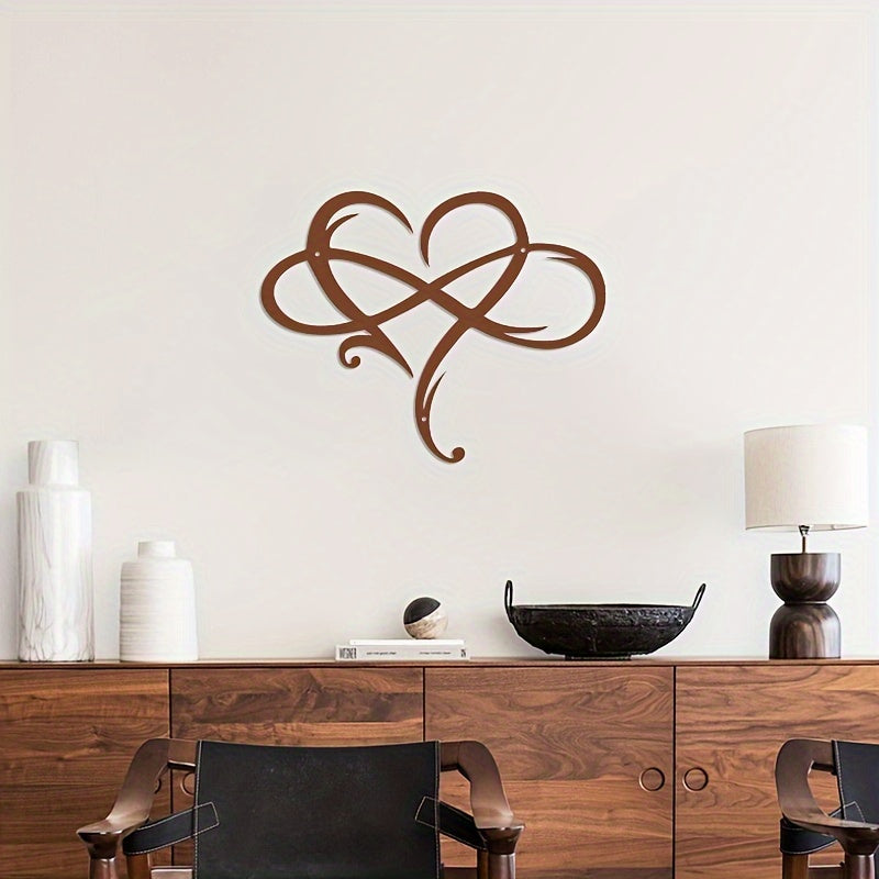 Infinity Heart Metal Wall Art Love Sign Decor