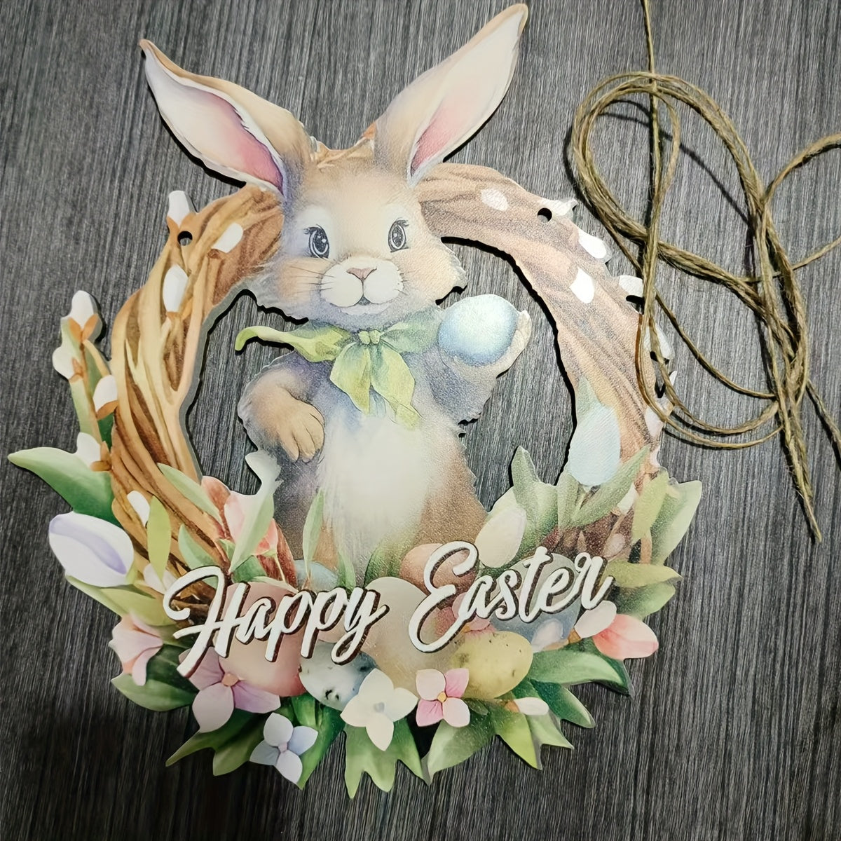 Easter Bunny Wreath Door Hanger for Holiday Decor