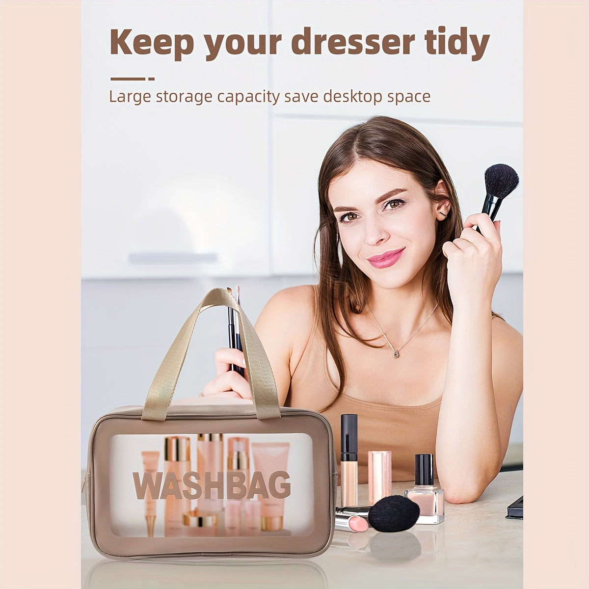 Coffee Makeup Brush Set with Sponges (55-Piece)