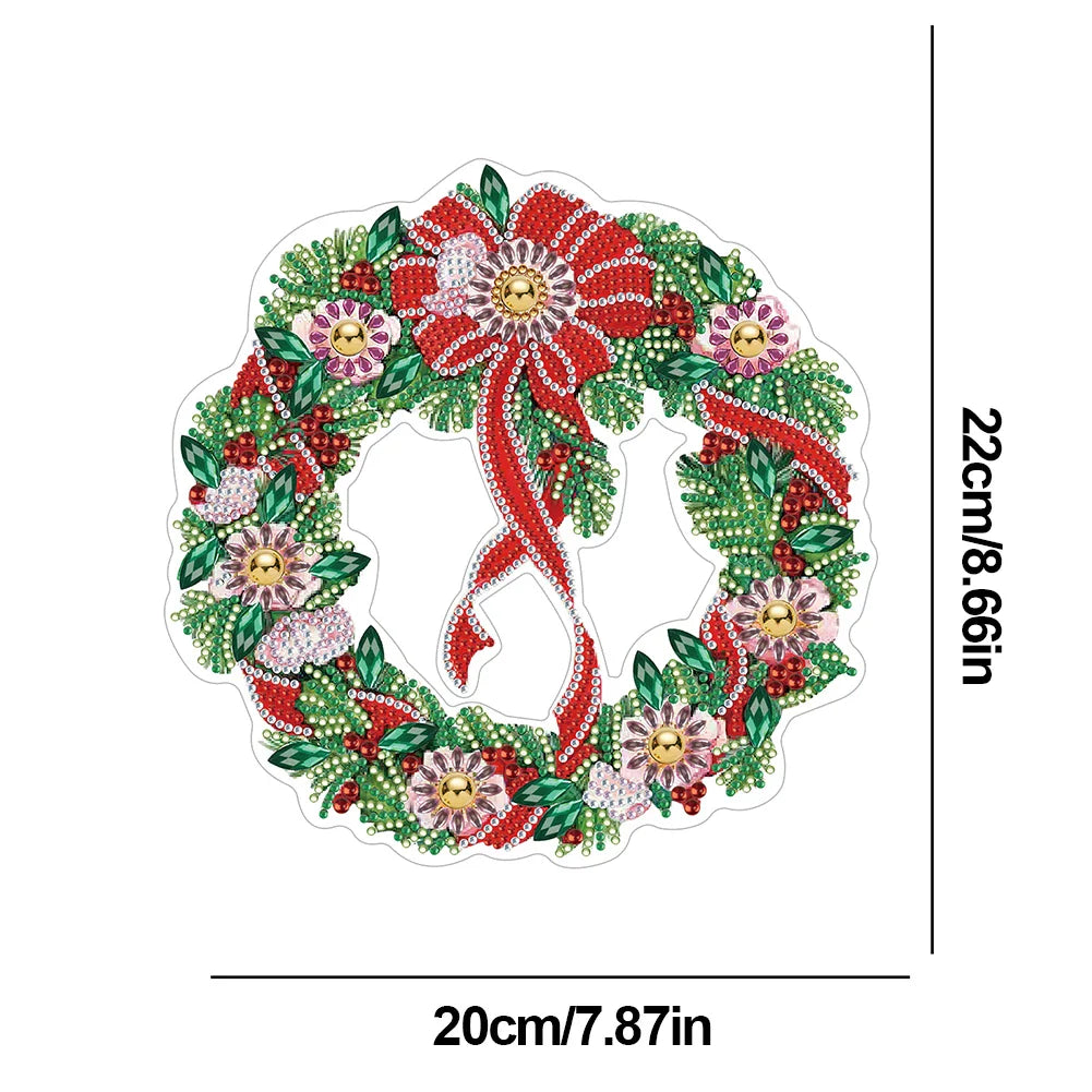 Christmas Diamond Painting Wreath Wall Decor Kit