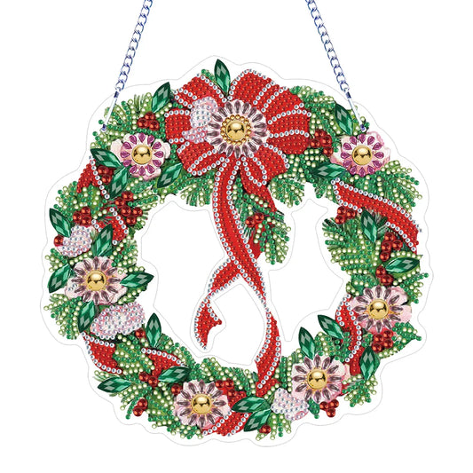 Christmas Diamond Painting Wreath Wall Decor Kit