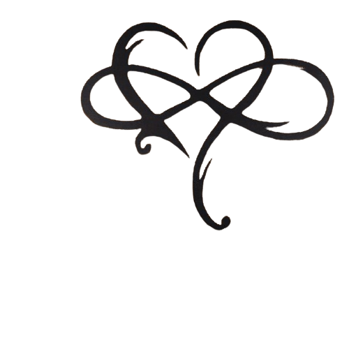 Infinity Heart Black Heart-Shaped Metal Wall Decor Love Sign Plaque