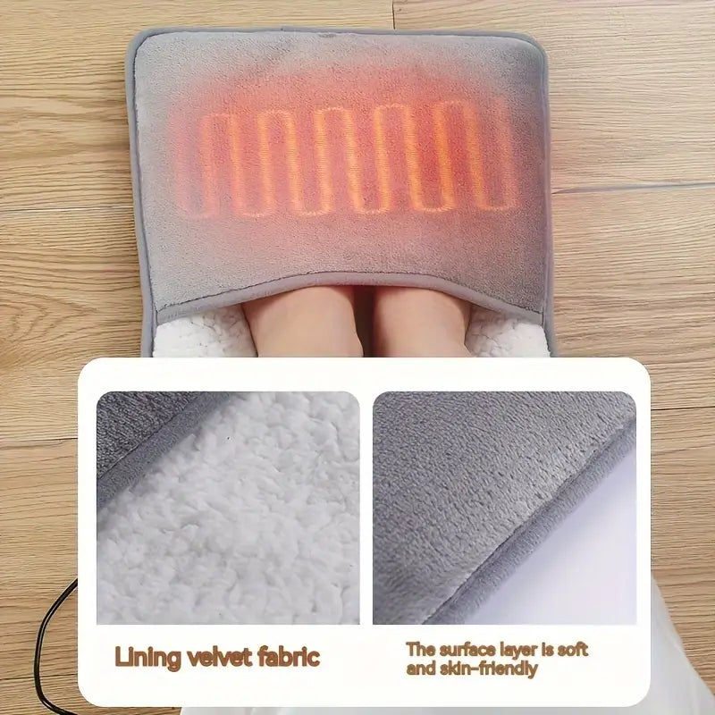 USB-Powered Heating Set - Blanket, Foot Pad, Seat Cushion (Gray)