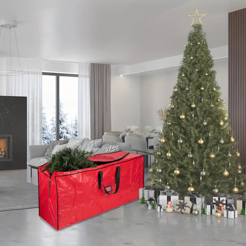 Supreme Storage: Deluxe Christmas Tree Bag with Reinforced Handles & Dual Zippers