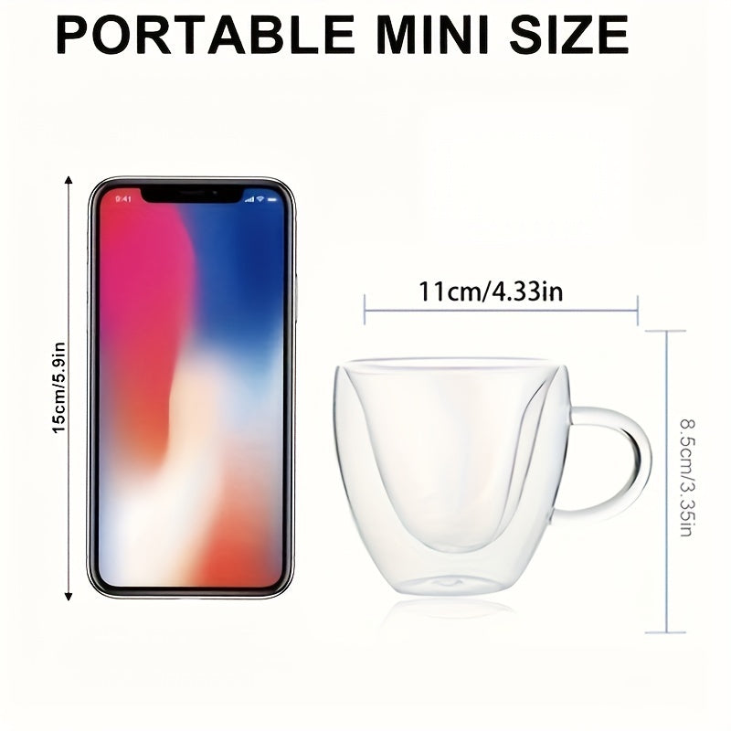 Heart Couple Cup Insulated Glass Mug
