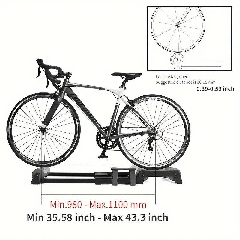 Quiet Indoor Cycling Trainer Rollers - Adjustable Resistance(Blue)