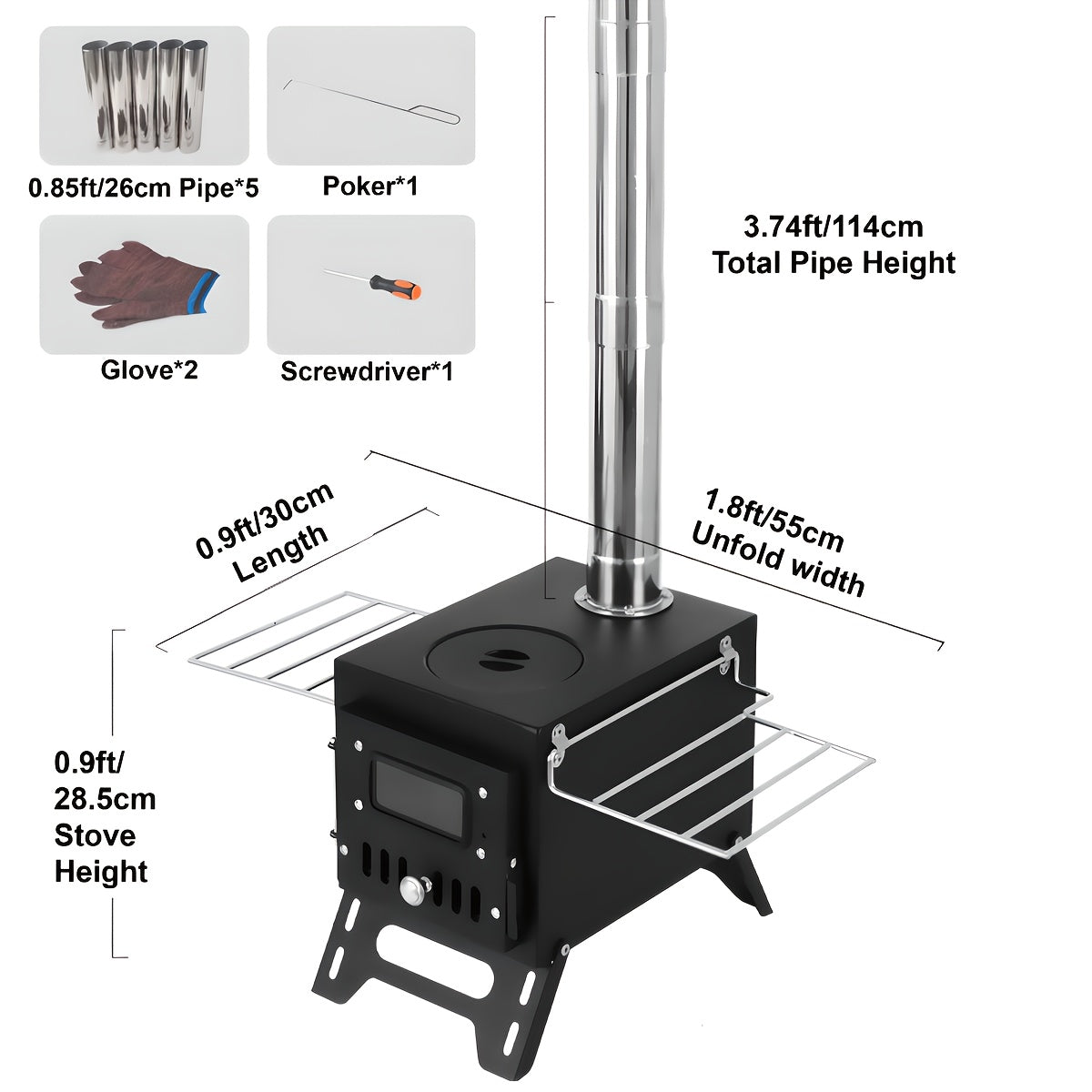 Portable Stainless Steel Camping Stove for Outdoor Cooking