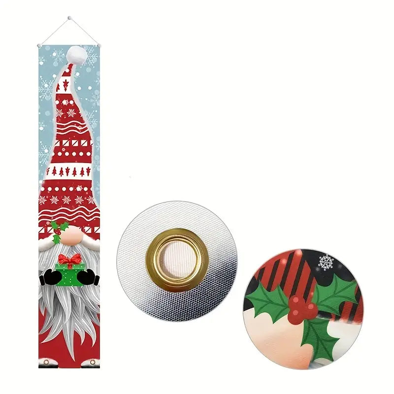 2pcs Whimsical Gnome Porch Sign Banners